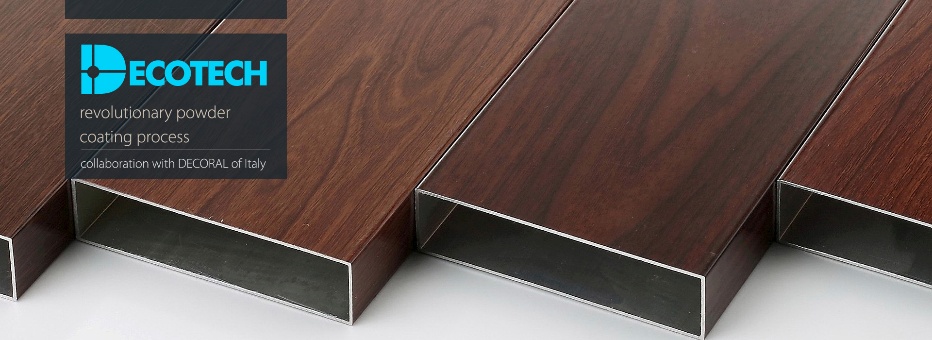 DECOTECH wood-finish aluminium profiles