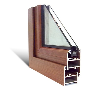 Aluminium frame profile section 2